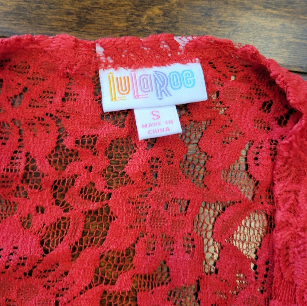 NWT LulaRoe Joy Vest Size S Red - Picture 2 of 8